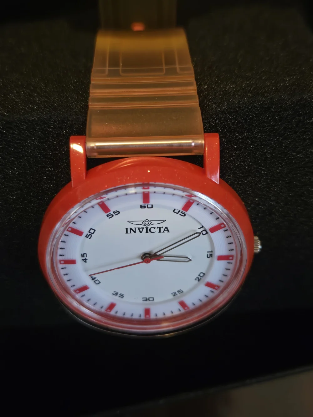 50750 Invicta Angel Lady 40mm ABS Red Silver Dial PC21 Quartz